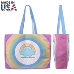 16x14x5 Full-Color Poly Canvas Tote with 5" Gusset