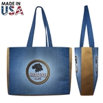 16x14x3 Full-Color Poly Canvas Tote with 3" Gusset