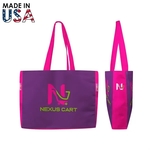 14x12x3 Full-Color Poly Canvas Tote with 3" Gusset