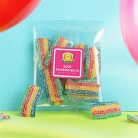 1.1 oz taster packet of sour rainbow belt gummies.... from ASI 61966 HPG /...