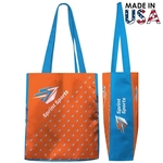 16x18x5 Full-Color Poly Canvas Tote with 5" Gusset