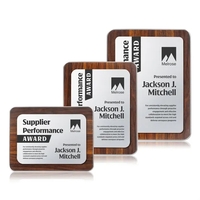 Reston Plaque - Walnut Finish/Silver