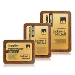 Reston Plaque - Walnut Finish/Gold