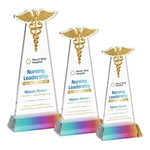 Caduceus VividPrint™ Award on Hartford Base - Prismatic