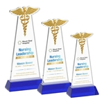 Caduceus VividPrint™ Award on Hartford Base - Blue