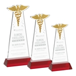 Caduceus Award on Hartford Base - Red