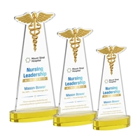Caduceus VividPrint™ Award on Alberton Base - Gold... from ASI 84592 St Regis...