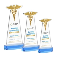 Caduceus VividPrint™ Award on Alberton Base - Sky Blue... from ASI 84592 St...