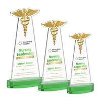 Caduceus VividPrint™ Award on Alberton Base - Green... from ASI 84592 St...