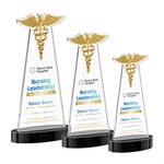 Caduceus VividPrint™ Award on Alberton Base - Black