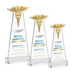 Caduceus VividPrint™ Award on Alberton Base - Clear