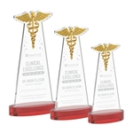Caduceus Award on Alberton Base - Red