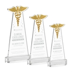 Caduceus Award on Alberton Base - Clear