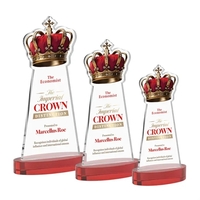 Crown VividPrint™ Award on Alberton Base - Red