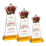 Crown VividPrint™ Award on Hartford Base - Amber
