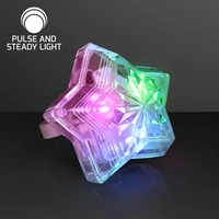 Blank or imprinted. LED Sparkling Stars GEM Rings, Multicolor... from ASI...
