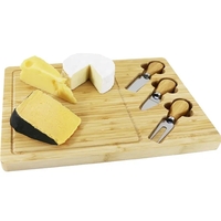 Bamboo Cheese Tools Case/Cutting Board, 3 Tools... from ASI 55450 Franmara Inc