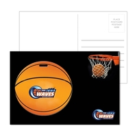 6" x 4" full-color direct mail postcard with 3.75" 40mil acrylic... from ASI...
