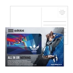 Post Card with Full Color Rectangle Luggage Tag