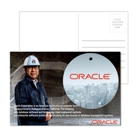 Post Card with Full Color Round Luggage Tag