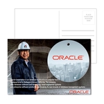 Post Card with Full Color Round Luggage Tag