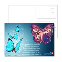 6" x 4" full-color direct mail postcard with 4" x 3.25"... from ASI 90807...