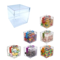 Cube shape container made of acrylic and filled with your choice... from ASI...