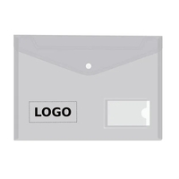 A4 Snap Button Document Envelope with Label Pocket