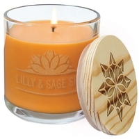 14oz Bright Citrus Candle in Glass Holder w/ Wood Lid... from ASI 74601 Calico