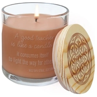 14oz Tropical Coconut Candle in Glass Holder w/ Wood Lid... from ASI 74601...