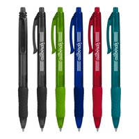 Recycled ABS plastic ballpoint pen with click-action mechanism, solid colored...