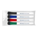 Dry Erase Marker with Eraser & Magnet Cap 4 ct