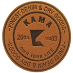 Faux Leather Debossed Emblem