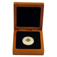 Wood Medallion Box, 4" x 4" x 1.5"