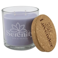 14 oz. Wild Lavender Candle in a Glass Holder with Cork Lid