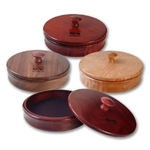 Round Wood Box, 6 1/2'' diam. x 2 1/4"
