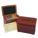 Wood Card File Box, 6'' x 4'' x 4"