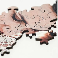 5" x 7" irregular cut wooden puzzle with 58 customizable pieces.... from ASI...
