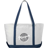 18 oz. cotton canvas boat tote bag with zippered main compartment... from ASI...