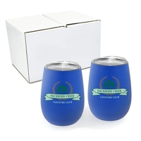 12 oz. Recycled Stemless Wine Glass with Lid - Gift Set... from ASI 30270...