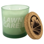 14 oz. Citronella Candle in Green Glass Holder with Cork Lid