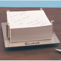 Stainless steel cube holder with paper and pegs.... from ASI 88156 Solid...