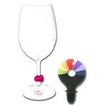 Rainbow Bottle Stopper and Wine Charms