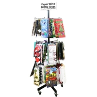 Wine Bottle Gift Bag Floor Display with Casters. Blank.... from ASI 55450...