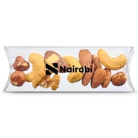 A polished pillow box filled with roasted mixed nuts. Contains...