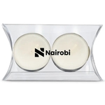 4" Pillow Box of 2 Tea Lights