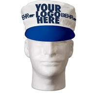 Duck painter cap with molded visor, elastic back, and crepe sweatband.......