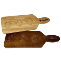 Wood paddle flight with three tasting pockets.... from ASI 88156 Solid...
