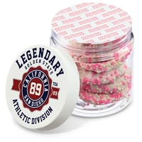 This 4 oz jar showcases a full-color digital imprint directly on... from ASI...