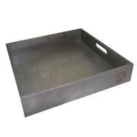 Wood square service tray with refined rustic design.... from ASI 88156 Solid...